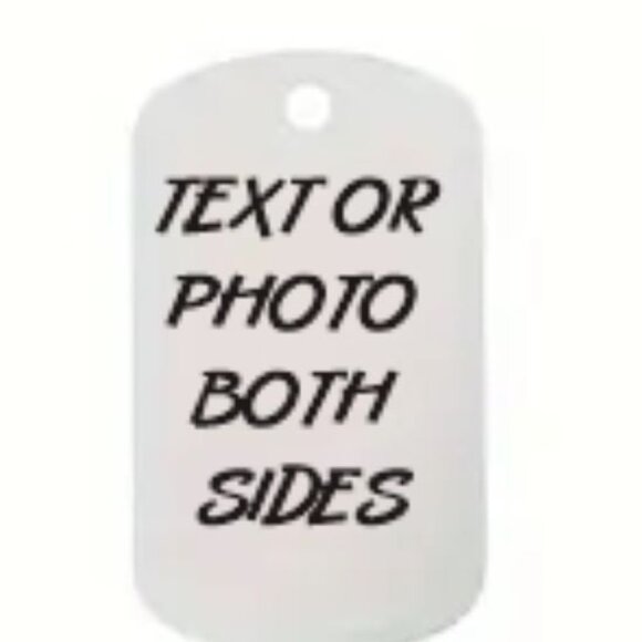 Personalized Custom Photo Necklace Pendant Dog Tag Jewelry Gift Set - Picture 2 of 3
